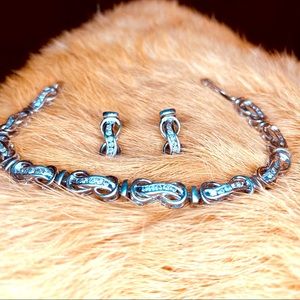 Diamond Bracelet & Earring Set